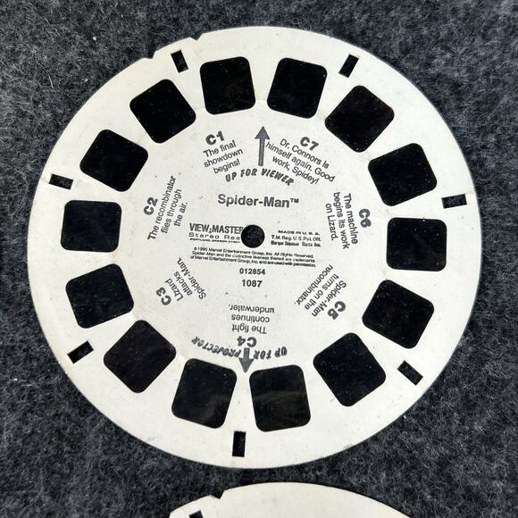 Vtg 90s View Master Stereo Reels Muppets Treasure Island Spider-Man Batman Robin - Picture 8 of 13